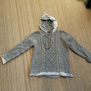 Generation Love Heather grey size M soft wool nylon cotton cable sweater